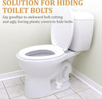 2PCS Toilet Bolt Covers Decorative, Ceramic Toilet Bolt Caps for Bottom Screws,Easy to Install Cute Bathroom Decor, Animal-Shaped Bowl Screw Cover Set Protectors for Modern Home(White, Elephant)