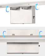 L LOHAS LED 48-Inch Bathroom Vanity Light Bar Over Mirror, Brushed Nickel Modern Bathroom Light Fixtures, 3CCT Adjustable LED Vanity Lights for Living Room Wall