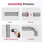 GASLAND 3" OD x 11.6" Length Stainless Steel Direct Vent Straight Pipe, 2PCS, Ideal for Water Heater Round Tube Air Ventilation and Vent Pipe Ductwork