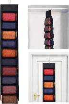 Aulock Legging Organizer for Closet, Hanging Closet Storage Organizer System, Clothes Closets Holder with 20 Roll Independent Compartments for Yoga T-Shirts Bras Socks Pants Tank Top Towel (Black)