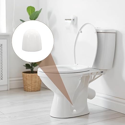 8 pcs White Toilet Bolt Caps, Toilets Bolt Covers Decorative, 1.46IN Height Toilet caps for Bottom of Toilets, No Need to Cut The Bolts and No Tools Required