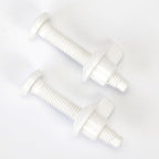 Universal White Plastic Toilet Seat Hinge Screws, Toilet Hinges Replacement Kit for Top Mount Toilet Seats, Durable and Corrosion-Resistant Hinges Tighten Fittings, Easy Installation.(MFL12)