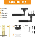 Amerdeco 1 Pack Privacy Door Handles,Matte Black Door Handles Interior,Knurled Black Door Lever, Heavy Duty Bedroom and Bathroom with Lock,Reversible Keyless for Right & Left Side AM0021