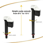 Korky 818BP QuietFILL Universal Toilet Fill Valve and Premium Flapper Easy to Install and Quiet-Made in USA, 2 Inch, Black