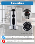 Hibbent Kitchen Faucet Head Replacement, Pull Down Sink Spray Nozzle with 3 Function, G1/2 or 13/16 Inch Male Connector (Only for G1/2 Connector, Chrome)