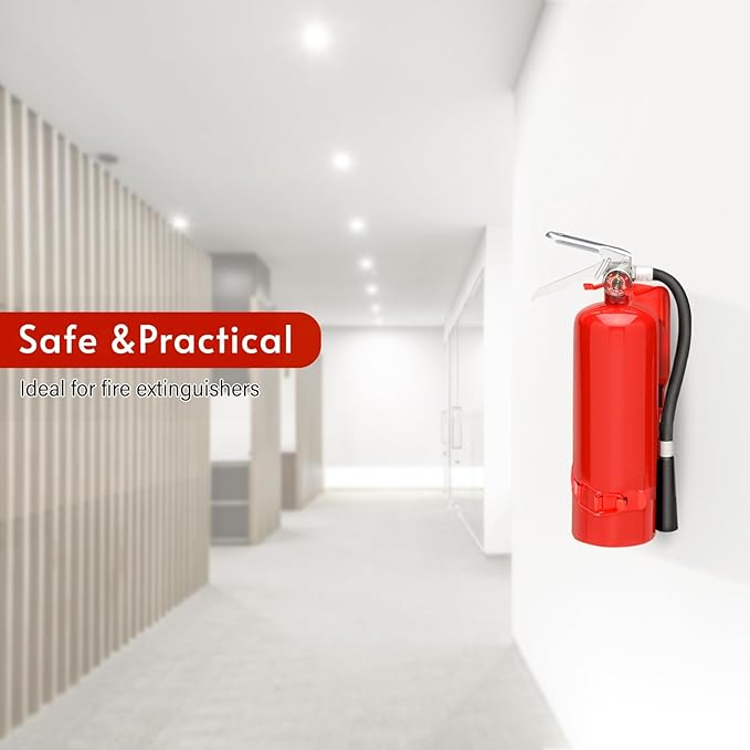 4Pack 2.5LB Fire Extinguisher Mount,fire Extinguisher Bracket for Vehicle,Car, Boat, Truck,Home,fire Extinguisher Holder Wall Mount,fire Extinguisher Hanger (Red)