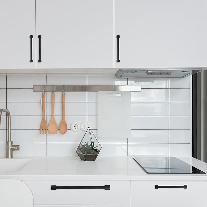 COTYKILEY 10 Pack 10Inch(254mm) Matte Black Cabinet Handles Black Kitchen Cabinet Pulls Cabinet Door Handles Kitchen Cabinet Hardware Cupboard Drawer Pulls Dresser Handles