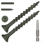 Wood Screws #8 x 1-5/8’’, T25 Star Torx Drive Flat Head Deck Screws, Green, 154Pcs (1lb)
