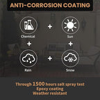 Wood Screws 3-1/2 Inch, FIXLINK Deck Screws #10 x 3-1/2", 310 PCS, Epoxy Coated, T25 Star Bit Above 1500 Hour Salt Spray Coating Outdoor Decking Screws Excellent Rust Resistant for Wood Fence, Brown