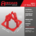Hercules 1-1/2" Rebar Chair - (50 Count) Superior Strength & Quality Concrete Snap Rebar Chair For #4 Rebar