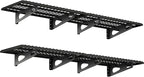 4-Pack 1.5x3FT Garage Shelving 17.7-inch-by-35.8-inch Wall Shelf Garage Storage Rack Wall Mounted Floating Shelves,Black