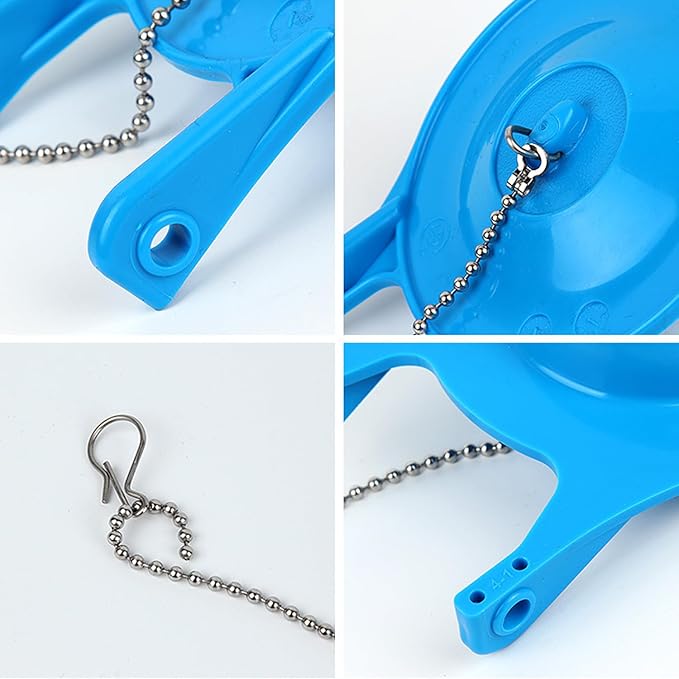 Gerber Toilet Flapper Replacement, 2 Pack 3 inch for Gerber 99-788 with 2 Toilet Handle Chains Lecyco Rubber Water Saving, Easy to Install 2