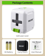 Firecore 82Ft Self Leveling Laser Level, Green Cross Line Laser Leveler Tool with Brightness Adjustment, Accurate Lazer Level for Picture Hanging Home Decoration,Battery Carry Pouch Included