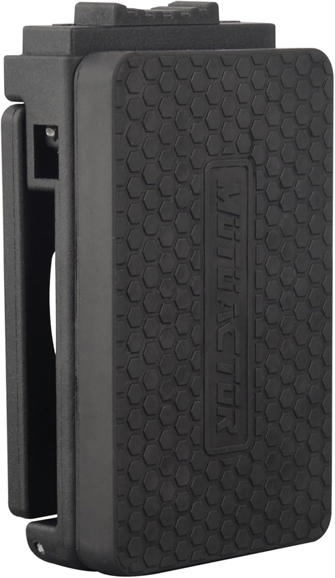 MUTUACTOR 1 PCS Magnetic Tool Belt Clip,Anti-Slip Heavy-Duty Magnetic Mount Tool Belt Holster,Quickly Access Rubber Coated Magnetic Belt Clip for Organizing Screwdrivers Hammers Wrenchs