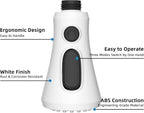 Hibbent Pull Down Spray Head for Kitchen Faucet, NSF/ANSI/CAN 61 & CUPC Certified 3-Function Spray Nozzle, 14 Adapters, Sink Faucet Head Replacement Compatible with Moen, Delta, Kohler, White