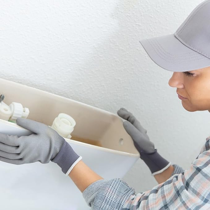 iFealClear 2 Pack Universal Toilet Handle Lever Flush Replacement, Front Mount Toilet Trip Lever Compatible with American Standard, Stainless Steel Flapper Chain, Solid Brass, Matte Black