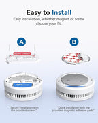 SITERWELL Smoke Detector, 10 Year Product Life Fire Alarm with Magnetic Fastening Kit, Smoke Alarm with Photoelectric Sensor and Low Battery Warning Function for House,UL217-10th Listed,GS509A,4 Packs
