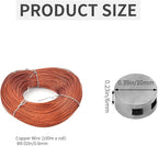 200PCS 10x6mm Round Lead Seals Security Meter Seals with Copper Wires (100m)