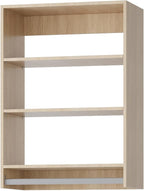 ROOMTEC 31.5" Medium Hanging Closet Unit, Modular Closet System with Hanging Rod, Wardrobe Organizer for Bedroom or Walk-in Closet, Wall Mounted, Customizable Clothes Storage Unit, Wood