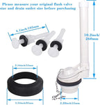 2-Inch Toilet Flush Valve Replacement 2-piece Toilet Tank Parts with Gasket and Bolts Fit for Kohler/American Standard, Easy to Install
