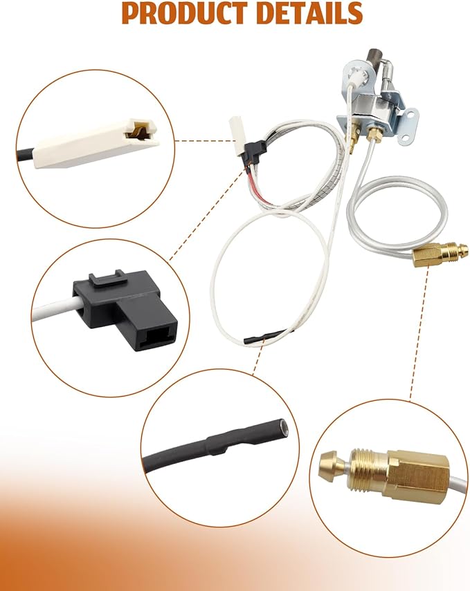 233-47845-05 Water Heater Pilot Assembly Fit for Bradford White Honeywell Natural Gas Water Heater, Gas Ignition Thermocouple Kit, Replacement 415-47845-05 233-47845-02A 233-47845-03