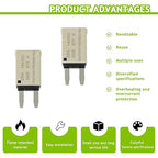 25A DC 12V-14V Auto Reset Circuit Breaker ATM Low Profile T1 Mini Blade Fuses Breakers for Car Trucks Marine Boat RV Solar and More,2 Pack