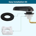 Hygie Rinse 2PCS Universal Metal Toilet Handle Replacement Kit Front Mount Toilet Lever Compatible with TOTO/Glacier Bay/Gerber, Toilet Flush Handle with Flapper Chain, Oil Rubbed Bronze