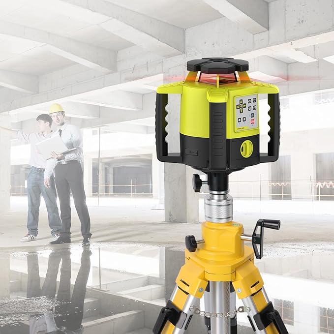 Elevator Tripod for Laser Level, 43.3-106.29 inch Height Adjustment Heavy Duty Survey Tripod, with Level Bubble & Diffusion Limiter, Liftable Non-Skid Feet for Construction