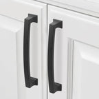 COTYKILEY 10 Pack 5 Inch(128mm) Matte Black Cabinet Handles Black Kitchen Cabinet Pulls Cabinet Door Handles Kitchen Cabinet Hardware Cupboard Drawer Pulls Dresser Handles