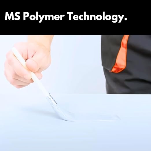 HSS Liquid Rubber KIT White – MS Polymer Sealant for Roof, Cracks, Walls & Any Repairs, Solvent-Free, Flexible Liquid Membrane - incl. Reinforcement & Brush - White - 25.7oz