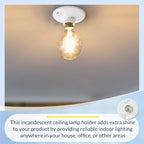 2 Pcs Medium Base E26 Lamp Holder Ceiling Light Sockets White Bulb Socket Incandescent Fluorescent CFL Lamp Holder 660w 250v (Phenolic Resin)
