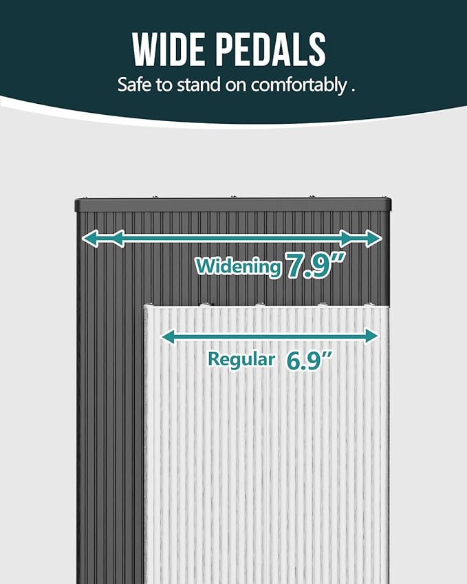 WOA WOA Step Ladder, Folding Step Stool with Widening Pedals, Portable Lightweight Home Ladder, Kitchen Stepladder, Easy to Store, Space Save 300 lbs Capacity (2 Step, Black)