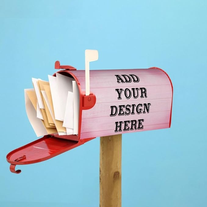 Personalized Mailbox Covers Custom Picture/Photo/Text Magnetic Standard Size Mailbox Wraps Post Letter Box Cover for Garden Yard Outdoor Decorations-19