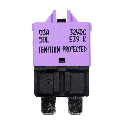 E39 Manual-Resettable Blade Automotive Fuse - ATC/ATO Low-Profile 3A, 12V-32V DC for Marine/RV/Car (5-Pack)