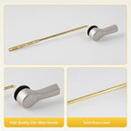 iFealClear Universal Metal Toilet Flush Handle Replacement, Front Mount Toilet Handle Replacement Compatible with Kohler, American Standard, TOTO, Mansfield, Solid Brass, Brushed Nickel