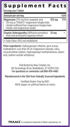 New Chapter Magnesium + Ashwagandha Supplement, 325 mg with Magnesium Glycinate, 2.5x Absorption, Muscle Recovery, Heart & Bone Health, Calm & Relaxation, Gluten Free, Non-GMO - 90 ct (3 Month Supply)