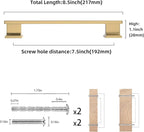 COTYKILEY 10 Pack 7.5 Inch(192mm) Champagne Bronze Cabinet Handles Gold Kitchen Cabinet Pulls Cabinet Door Handles Kitchen Cabinet Hardware