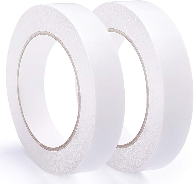 2 Rolls 1 Inch Double Sided Tape (1-Inch x 30 Yards per Roll), Permanent Clear Double-Sided Adhesive Scotch Tape for DIY Arts, Crafts, Scrapbook, Photos Display ect (1 Inch x 60 Yards Total)