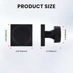 Haidms Matte Black Dummy Door Knobs, Half No-Turning Dummy Knob for Closet Doors, Zinc-Alloy Single-Sided Door Locks (6 Pieces/3 Pairs)