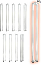 GoodBulb 31 Watt 1.63 Inch T8 Fluorescent U-Bend Light Bulb 3500K Soft White Light Medium Bi-Pin Base High Output 1963 Lumens 10000 Life Hours 80 CRI Pack of 10 Bulbs