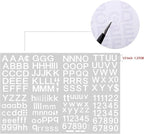 Outus 8 Sheets Vinyl Letter Stickers Self Adhesive Mailbox Numbers Alphabet Stickers Stick on Letters for Christmas Stockings Scrapbook Bulletin Board School Business(1/2 Inch,White)