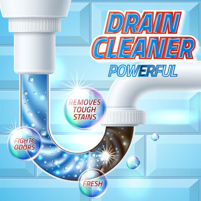 Lanwexy-sink drain hair clog remover cleaner、toilet unclogger heavy duty、bathroom shower pipeline dredging agent、unclog clogged drain、clogged【2 bottles】