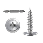 (300 pcs)#8×3/4" Phillips Truss Head Wood Screws Stainless Steel 410 Quick Metal Self Tapping