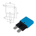 Auto Reset ATC/ATO 15 Amp Circuit Breaker Fuse for Automotive Marine RV Car Truck Audio Battery Protection Automatic Reset | Low Profile (15A, 10 Pack)