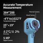 TK6 Thermal Imaging Camera, 384 x 288 IR Resolution, 25° *19° FOV, Manual Focus Thermal Imager with 5MP Visual Camera for Building, Electrical Inspections, -4°F to 1022°F, 3.5" Touch Screen