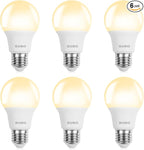BUBO A19 LED Light Bulbs, 40 Watt Equivalent LED Bulbs, Soft White 2700K, 550 Lumens, E26 Standard Base, Non-Dimmable, 5W Soft White LED Bulbs for Bedroom Living Room Home Office, 6 Pack