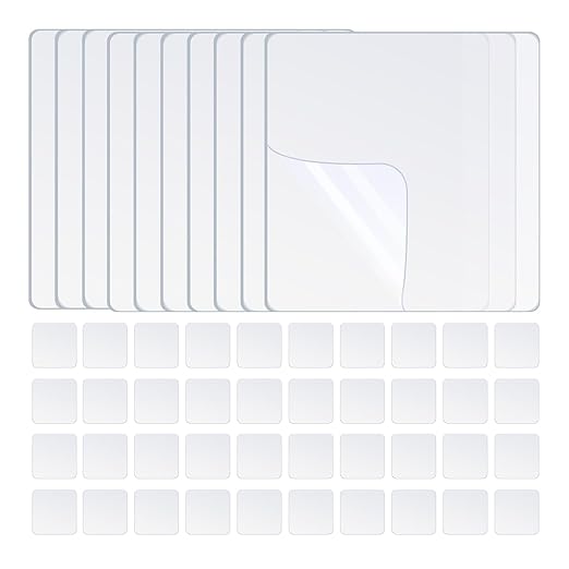 50PCS Premium Double Sided Mounting Squares Clear Tape,Heavy Duty Adhesive Pads for Pictures,Poster Hanging Strips - Strong Sticky Tack,Waterproof Adhesive for Shower,Wall Patch,Sticky Pads