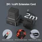 100W USB C Charging Station 13-in-1 Surge Protector Power Strip with 4 PD USB-C & 4 USB-A Ports, Adapt to MacBook Pro/Air, iPhone 15/14, iPad, and Multi-Device Office and Home Chargers