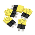 E39 Manual-Resettable Blade Automotive Fuse - ATC/ATO Low-Profile 20A, 12V-32V DC for Marine/RV/Car (5-Pack)