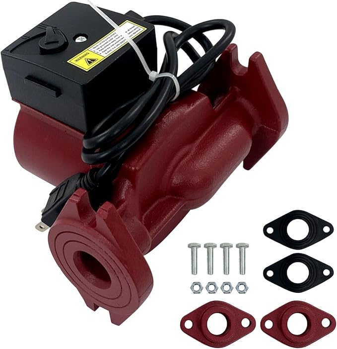 UPS15-58FRC 59896343 Three-Speed Circulator Pump 115V, 1/25HP, Hot Water Circulator, radiant heating, hydronic heating, fan coil heating, solar and other system types, Compatible with Grund-fos